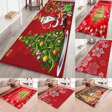 Moda Navidad suave hogar Baño dormitorio rectangular alfombra de baño navideña alfombra de piso alfombra con antideslizante 2024 - compra barato