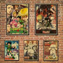Póster de Hunter x Hunter para decoración del hogar, póster Retro de Anime japonés clásico Popular, impresiones de papel Kraft, arte de pared, decoración de la habitación del hogar 2024 - compra barato