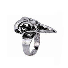 Special Bird Skull raven Ring Punk Style Jewelry Adjustable Cool Bird Crow Head Skeleton Ring animal ring 2024 - buy cheap