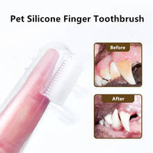Cepillo de dientes de dedo suave para mascotas, perros y gatos de dientes para herramienta de limpieza, suministros para mascotas 2024 - compra barato