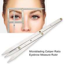 Stainless Steel Eyebrow Ruler Beauty Microblading Caliper Ratio Eyebrow Measure Ruler Permanent Makeup Stencil Measuring Tool 2024 - buy cheap