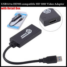 Conversor adaptador para pc, compatível com mini hd 3.0 p, usb 1080 para hdmi, com pacote de varejo, win7/8/10 2024 - compre barato