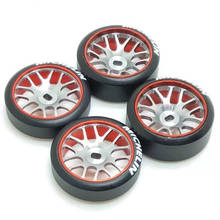 Metal Red Wheel Hub&Logo Tires for RC Draft Mosquito Car MINI-Q MINI-D MINI-Z DRZ Wltoys Upgrade Parts 2024 - buy cheap