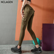 NCLAGEN-Pantalones deportivos de Yoga para mujer, mallas elásticas de cintura alta para gimnasio, culturismo, entrenamiento, a prueba de sentadillas 2024 - compra barato