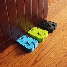 Silicone baby safety door stoppers Holder Children Kids Safety Door Stopper rubber  black blue green door stoper 2024 - buy cheap