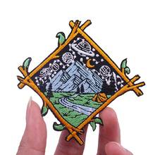 Pulaqi Space Mountain Patches For Clothes Adventure Stickers Outdoor Travel Patches On Clothes Embriodery Iron On Patch Stripes 2024 - buy cheap