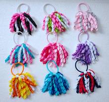 Short Korker Elastic Hairband 3" Curly Ribbons Streamers Ponytail Holders For Kids Girl Corker Hair Bows Ties Accessories PD023 2024 - buy cheap