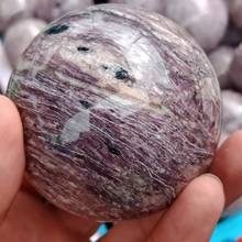 Dhxyzb 50-65 мм Природный чароит камень кристалл шаорит Сфера подарок на деревянной основе кварцевый шар рок минерал Рейки Исцеление домашний декор 2024 - купить недорого