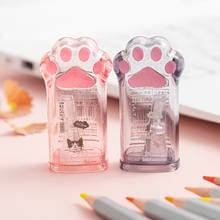1pc Cute Cat Paw Pencil Sharpener Kawaii School Supplies Stationery Items Student Prize for Kids Gift 2024 - buy cheap