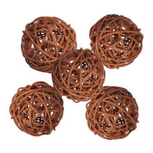 5PCS 7cm Rattan Wicker Ball Decorative Orbs for Party Decor Home Accessory 2024 - buy cheap