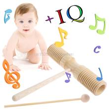 Two Tone Wood Block Beater 2-tone Woodblock Guiro Wooden Handle Percussion Toy 2024 - buy cheap
