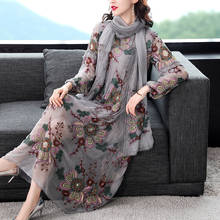 High Quality 100% Silk Dress Woman Elegant Casual Dresses for Women Midi Long Sleeve Dress Spring Autumn 2021 Vestidos Pph3309 2024 - buy cheap