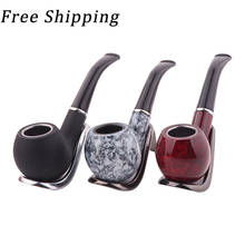 Resin Tobacco Pipes Smoking Tobacco Grinder Retro Acrylic Durable Frosted Smoke Cigarette Pipes For Smoking Accessories 2024 - buy cheap