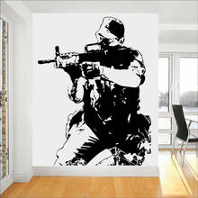 Soldier Wall Stickers Army Forces War Guaranteed Quality Vinyl Self-adhesive Wall Decal Company Office Window Door Decor Z277 2024 - buy cheap