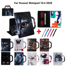 Магнитный чехол с изображением животных для Huawei MatePad 10,4, чехол 2020 дюйма, искусственная кожа, чехол-подставка для Huawei Mate Pad 10,4, сумка-чехол 2024 - купить недорого