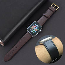 Кожаный ремешок для часов Apple Watch, ремешок для iWatch 1, 2, 3, 4, 5, 42, 38, 40, 44 мм 2024 - купить недорого