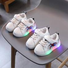Led luminous Spiderman Kids Shoes for boys girls Light Children Luminous baby Sneakers sport Boys Led Light Shoes 2024 - buy cheap