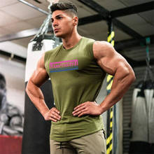 New Brand Casual Fashion Stringer Tank Tops Men Gyms Shirt Fitness Tank Top Men Gyms Clothing Bodybuilding Cotton Vest Shipping 2024 - buy cheap