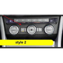 1PC Carbon Fiber Car Stickers Car Air Conditioning Adjustment Knob Panel Decoration Cover For 2015-2019 Skoda Superb 3 MK3 3V3 2024 - buy cheap