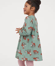 100% хлопок детская одежда для девочек 2020 Bebe платья для девочек повседневная детская кукла платье принцессы с длинным рукавом цветок одежда для девочек футболки 2024 - купить недорого