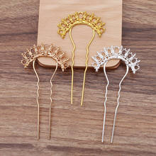 10 peças 105mm varas de cabelo de liga de metal kc cor dourada/dourada/prateada formato em u de grampos de cabelo acessórios diy para fazer jóias 2024 - compre barato