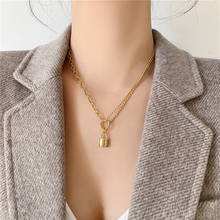 YUN RUO индивидуальное ожерелье с кулоном с золотым замком ювелирные изделия из нержавеющей стали ожерелье с золотым покрытием женские модные аксессуары Оптовая продажа 2024 - купить недорого