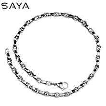 6mm Thickness Tungsten Chain Necklaces for Cool Men Never Fade Scratch Proof 45/50/55/60cm Length 2024 - buy cheap