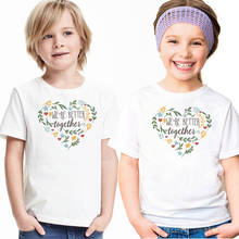 Nós somos melhores juntos crianças engraçado branco t camisa moda crianças amigos irmãs primos t-shirts da criança manga curta t casual 2024 - compre barato