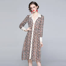 Zuoman camisa feminina elegante para primavera, camisa longa de alta qualidade, robe de festa feminino, design de vinatge, manga comprida 2024 - compre barato