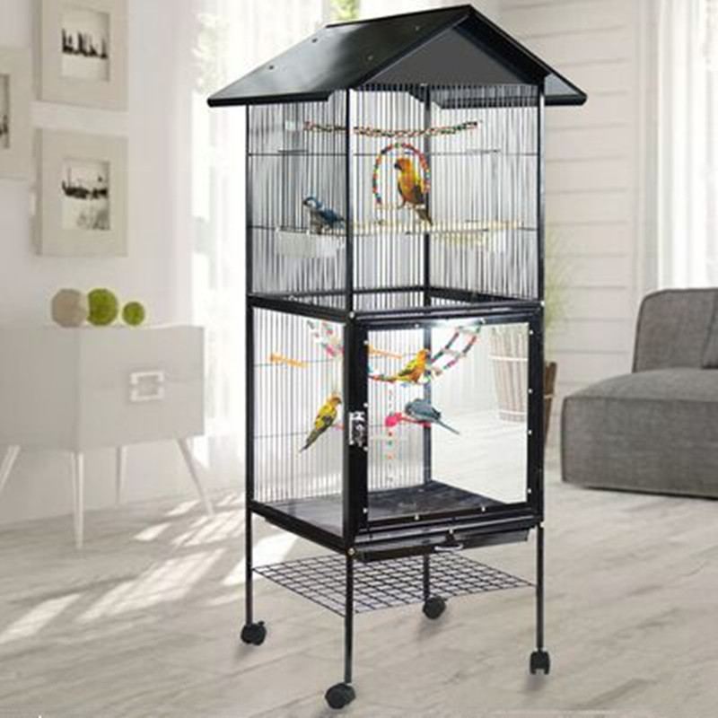 Fashion iron wrought iron birdcage white small bird cage