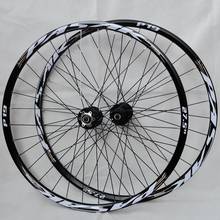 Pasak-juego de ruedas para Bicicleta de montaña, 26 ", 27,5", 29er, freno de disco, 32 orificios, Aro 29, rodamiento sellado, delantero, 2 y 4, llantas de doble cubierta, válvula A/V 2024 - compra barato