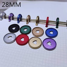20PCS28MM new matte notebook mushroom hole button loose-leaf buckle coil buckle love frosted binding buckle 2024 - buy cheap
