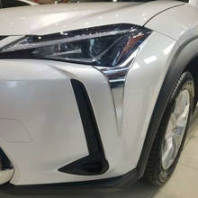 For Lexus UX200 UX250h UX260h 2019 2020 ABS Chrome Car Front Headlight Trim Cover Head Lights Sticker Car Styling Accessories 2024 - buy cheap