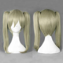 Soul Eater Maka Albarn Linen Brown Cosplay Wigs With 2 Ponytail Clips Heat Resistant Synthetic Hair Wig + Wig Cap 2024 - buy cheap