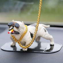 Creative Bulldog Car Ornament  Fashion Simulation Bull Dog Doll  Auto Interior Accessories Ornaments Decoration Gift 2024 - buy cheap