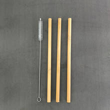 Natural Biodegradable Bamboo Straw Reusable Straws Eco Friendly Natural Organic Bamboo Drinking Straws for Bar Party 2024 - buy cheap