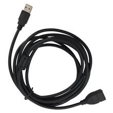 USB кабель для передачи данных 2,0 A мужской и женский длинный шнур для компьютера, 5 метров черный 2024 - купить недорого