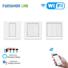 WiFi Smart Light Switch Push Button Smart Life/Tuya APP Remote Control Works with Alexa Google Home for Voice Control 1/2/3 Gang 2024 - buy cheap