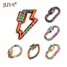 Juya Rainbow Lock Carabiner Screw Clasp Jewelry Popular Hanging Chain Pendants DIY Necklace Bracelet  Jewelry Making Accessories 2024 - buy cheap