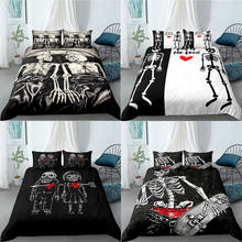 3D Printing Skull Bedding Set Skeletons Duvet Cover Set Bed Cover Bed Halloween Bedclothes Twin/Full/Queen Sizes Home Textiles 2024 - buy cheap