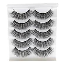 5pairs 3D False Eyelashes Mink Hair Natural/Thick Fluffy Long Eye Lashes Wispy Makeup Beauty Extension Tools Reusable 2024 - buy cheap