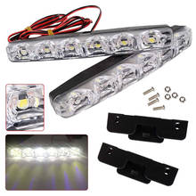 2Pcs/lot Car Daytime Running Lights 6 LEDs Car Lamp Auto Fog Light Super Bright Waterproof DC 12V 2024 - buy cheap