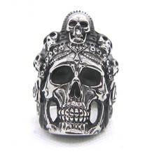 1pc Support Dropship Ghost Skull Ring 316L Stainless Steel Jewelry Punk Men Boys Skull King Ring 2024 - buy cheap