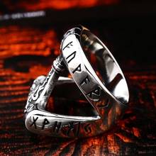 New Trendy for Men Metal Ring Viking Tomahawk Letter Ring Accessories Party Jewelry 2024 - buy cheap