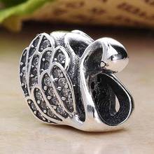 Original Majestic Swan With Crystal Beads Fit 925 Sterling Silver Animal Bead Charm Bracelet Bangle DIY Jewelry 2024 - buy cheap