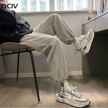 Vintage 2021 Autumn Oversize Corduroy Pants Men Fashion Unisex Drawstring Harem Pants Male Elastic Waist Sport Trousers Casual 2024 - buy cheap