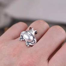 New Frog Animal Rings For Women Lady Girl Cute Fashion Personality Creative Retro Opening Resizable Party Lover Couple Gift 2024 - buy cheap