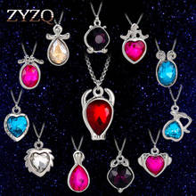 ZYZQ-collares de constelación con piedra de cristal azul y rojo brillante para mujer, joyería de estilo corto, collar, regalo de Año Nuevo 2024 - compra barato
