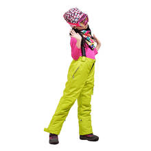 Лыжные брюки, зимние Утепленные штаны для мальчиков и девочек, ветрозащитные водонепроницаемые теплые уличные спортивные штаны для снежной погоды и сноуборда для детей 2024 - купить недорого