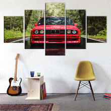 Canvas Art 5 Piece HD Pictures BMW Classic E30 Wall Art Canvas Paintings for Home Decor Wall Pictures for Living Room Poster 2024 - buy cheap